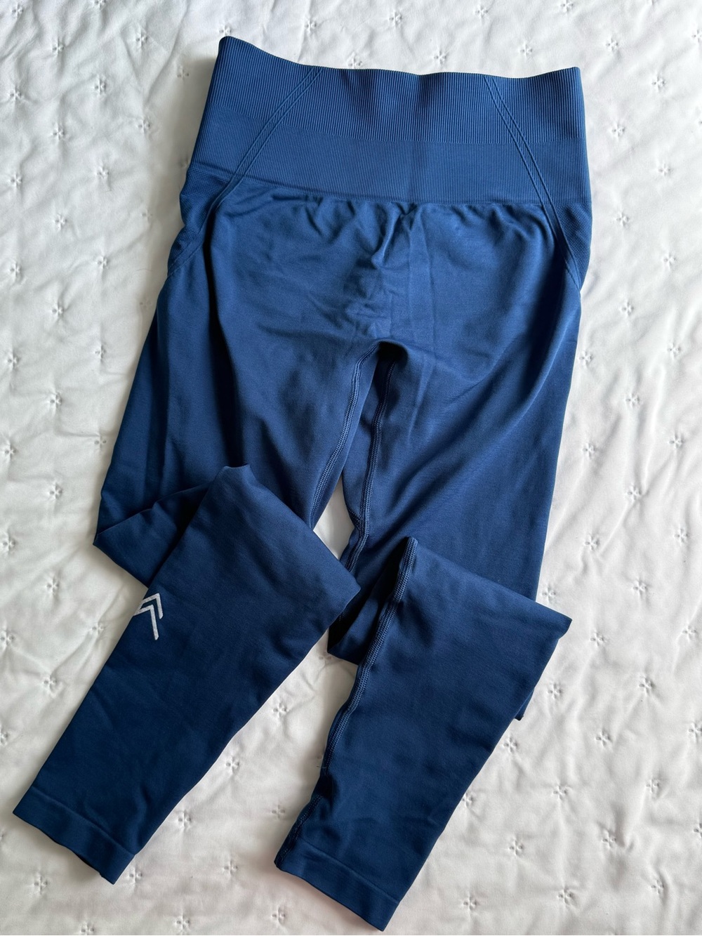 Oner Active- Effortless Seamless Leggings with white Logo - Vintage Navy